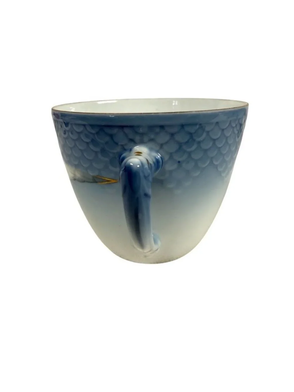 Bing & Grondahl Copenhagen Seagull Gold Rim Cup and Saucer Set of 8